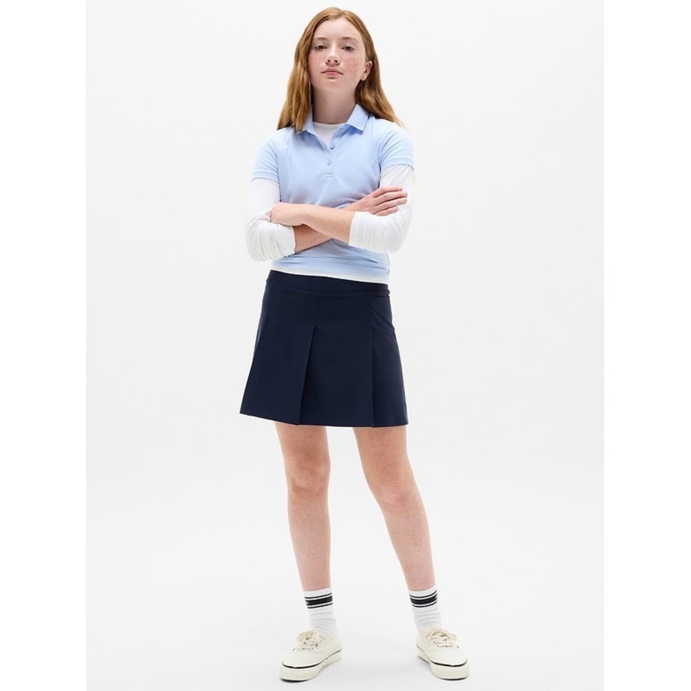 Athleta Girl Pleated Uniform Skort Kids XL 14 Navy Blue Athletic Tennis School